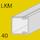 LKM trunking, trunking depth 40 mm