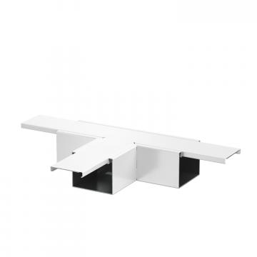 T branch piece, duct height 80 mm, pure white