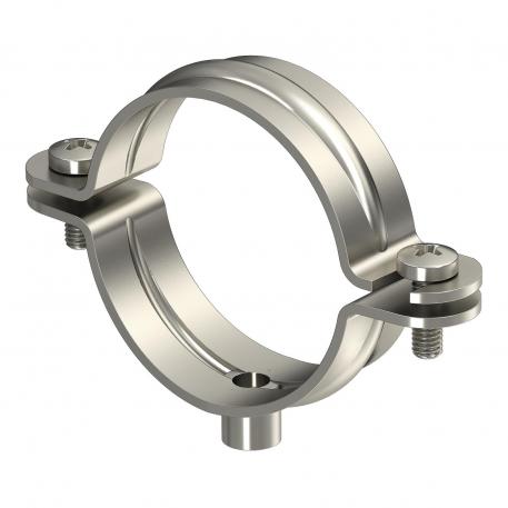 Cable and pipe spacer clip 732 with threaded connection V4A 1 | M6 | 5 | 6 | Stainless steel | Bright, treated