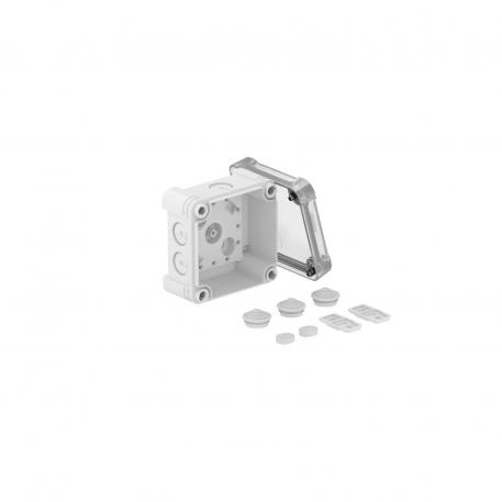 Junction box X 01 85x85x45 | 7 | IP67 | 7 x Ø20 | Grey / transparent