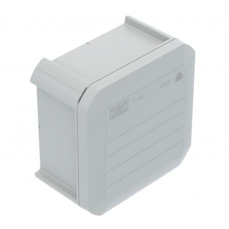 Junction box T 40, closed 77x77x46 |  | IP56 | None | Light grey; RAL 7035