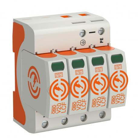 V20 surge arrester, leakage current-free, 4-pole 4 | 280 | IP20