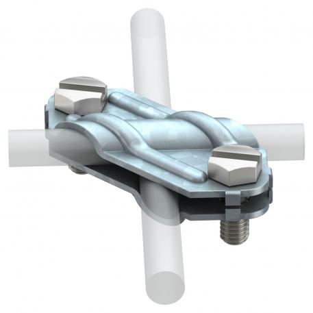 Cross-connector for flat conductors and round conductors FT Rd 8-10/FL30 | Hot-dip galvanised