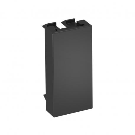 Blanking cover, 1/2 module, black-grey 