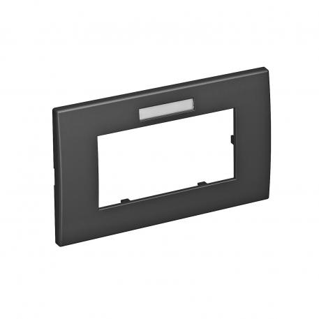 Cover frame AR45-BF2, for accessory mounting box 71GD13, double, with labelling panel for horizontal device installation 