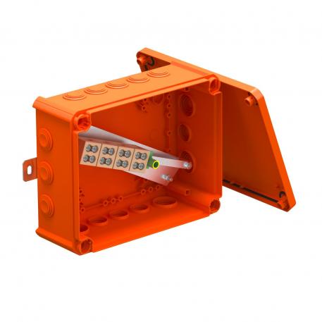 FireBox T250 sa utičnim zaptivkama, duple stezaljke 225x173x86 |  | IP66 | 9 x M25 7 x M32 | pastelno narandžasta; RAL 2003