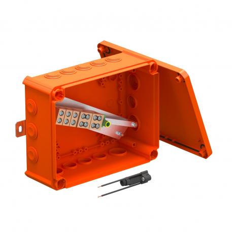 FireBox T250 sa utičnim zaptivkama, 1 sigurnosni držač 225x173x86 |  | IP66 | 9 x M25 7 x M32 | pastelno narandžasta; RAL 2003