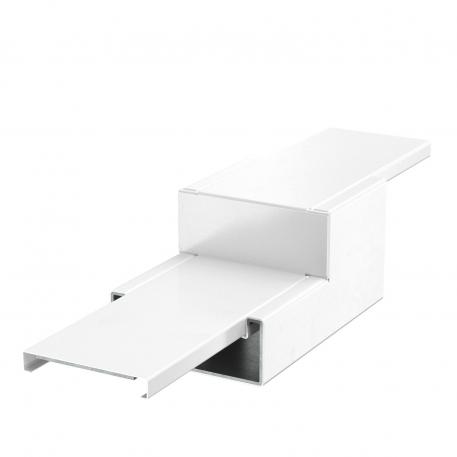 Reducer, straight, from 80 mm to 40 mm duct height, pure white