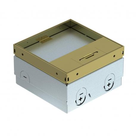 Podna kutija UDHOME-ONE, s upuštenjem za podnu oblogu i BS priključnicom, mjed