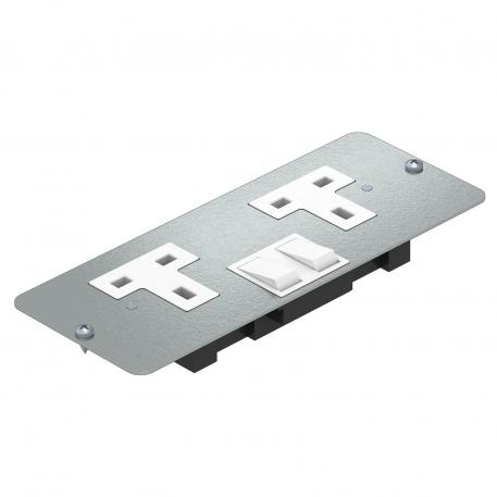 Cover plate APMT5 with double socket 