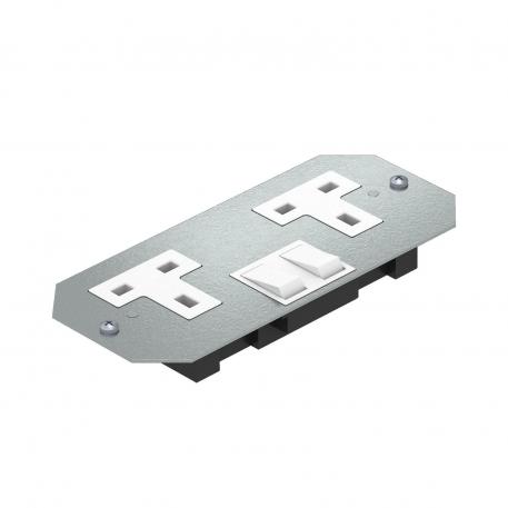 Cover plate APMT2 with double socket 