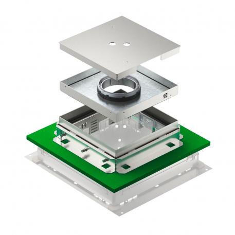 Height-adjustable, decouplable cassette for tube body, stainless steel 136 | 442 | 25 |  | Lowerable tube body | 9